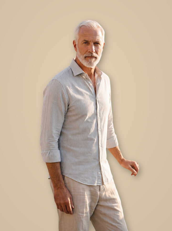 Hayes dress shirt in Light Grey, studio - Gentlemens Manor