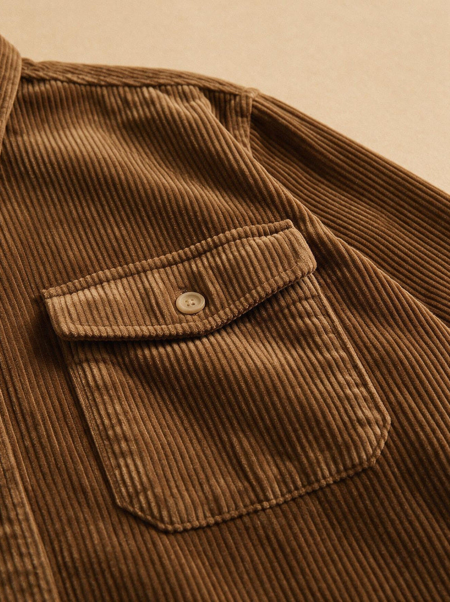 Holbrook corduroy shirt, fabric close up, Gentlemens Manor
