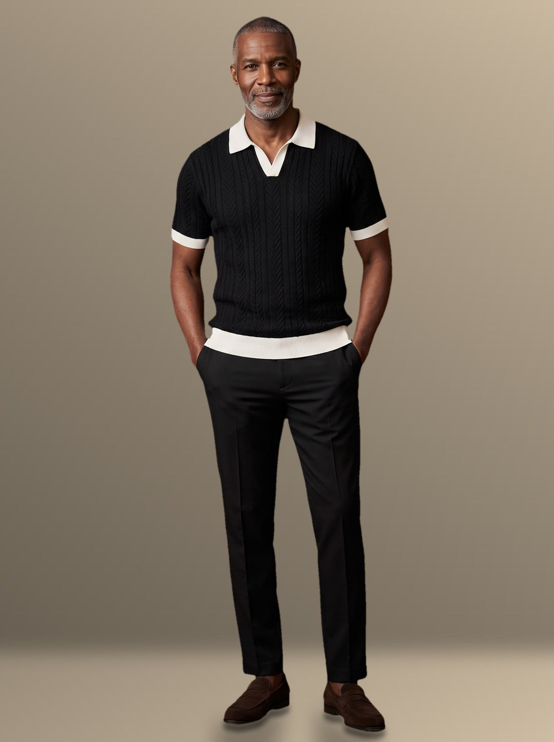 Hollis two piece set in Black, studio, Gentlemens Manor