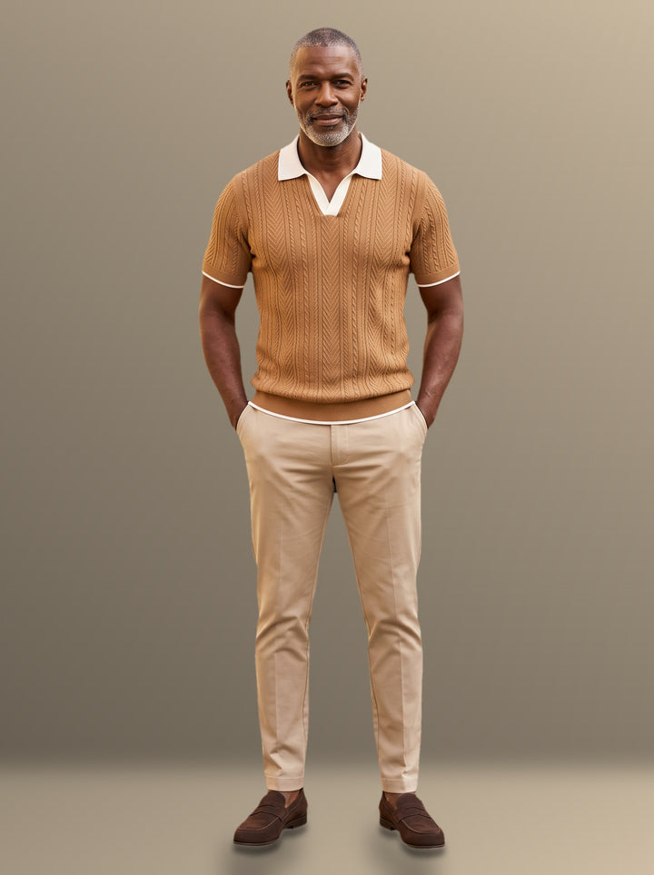 Hollis two piece set in Brown, studio, Gentlemens Manor
