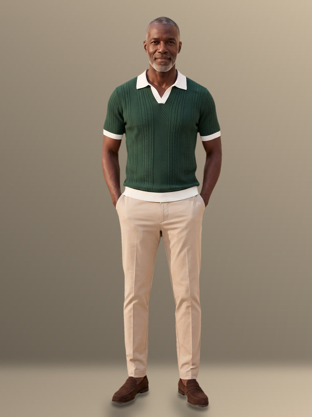 Hollis two piece set in Green, studio, Gentlemens Manor