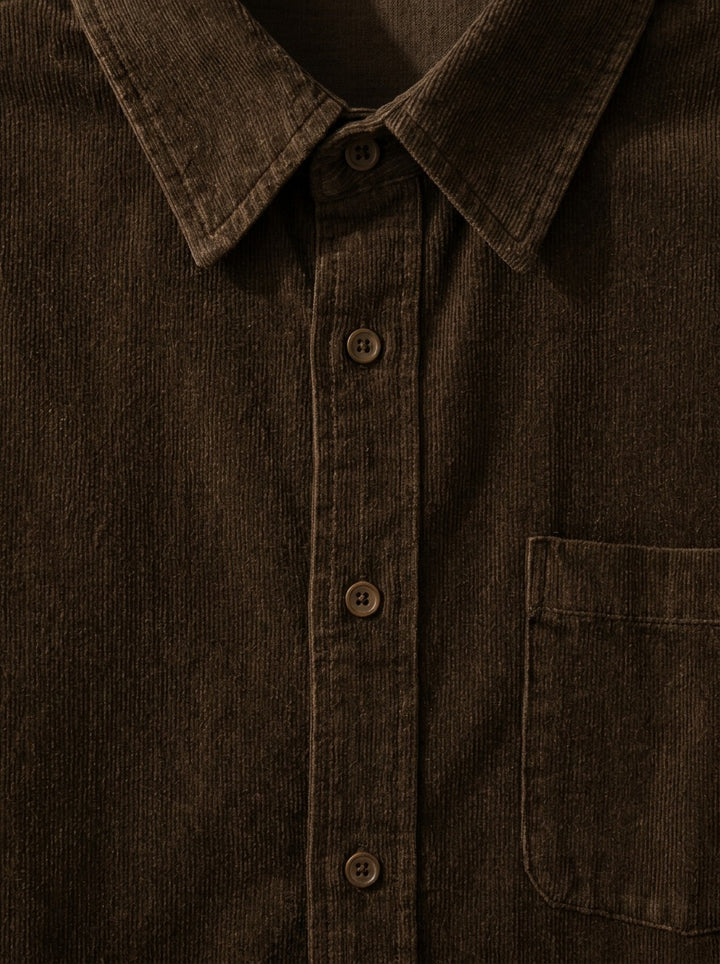 Horace fine corduroy shirt, fabric close up, Gentlemens Manor