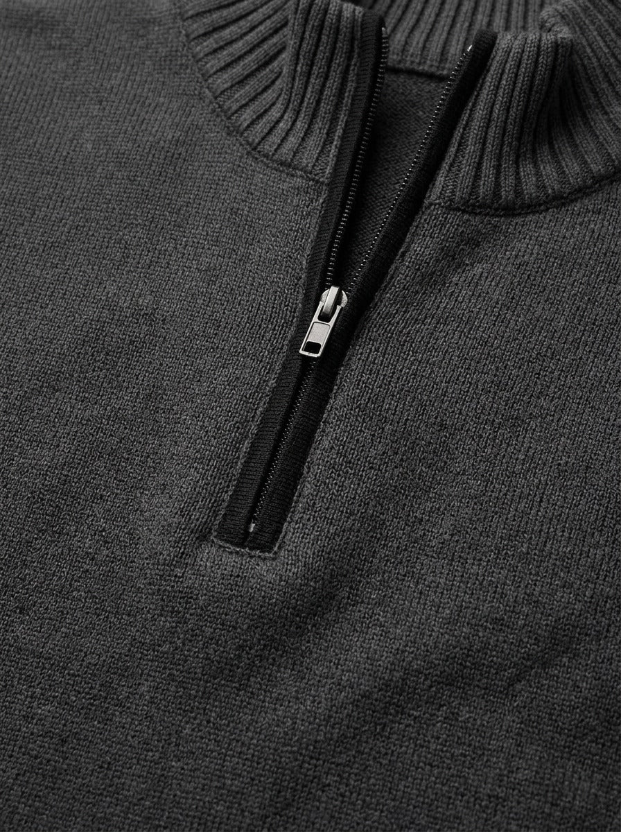 Hubbard quarter zip sweater, fabric close up, Gentlemens Manor