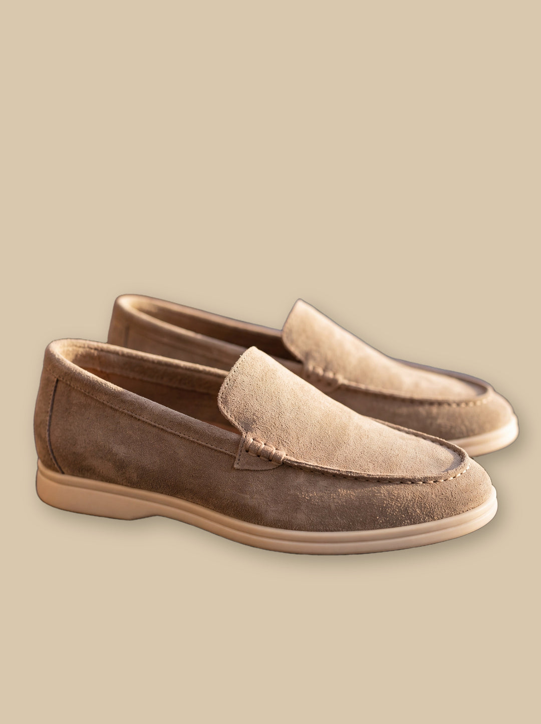 Hugh loafers in Sand, studio - Gentlemens Manor