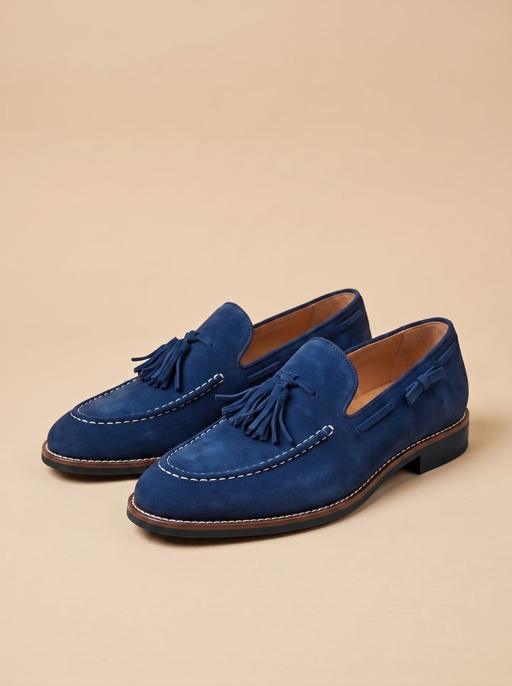 Hunter loafers in Blue, studio - Gentlemens Manor