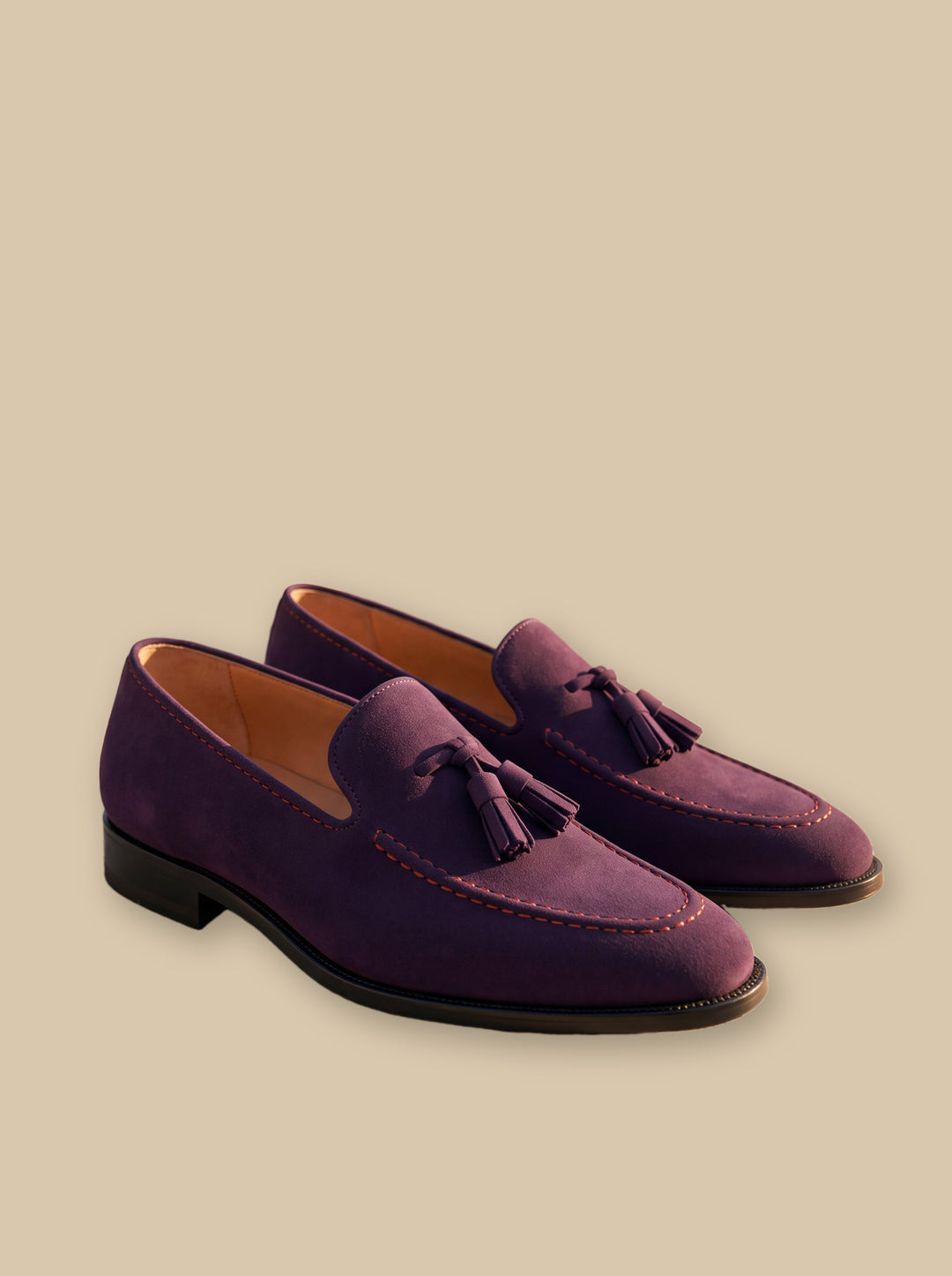 Hunter loafers in Purple, studio - Gentlemens Manor