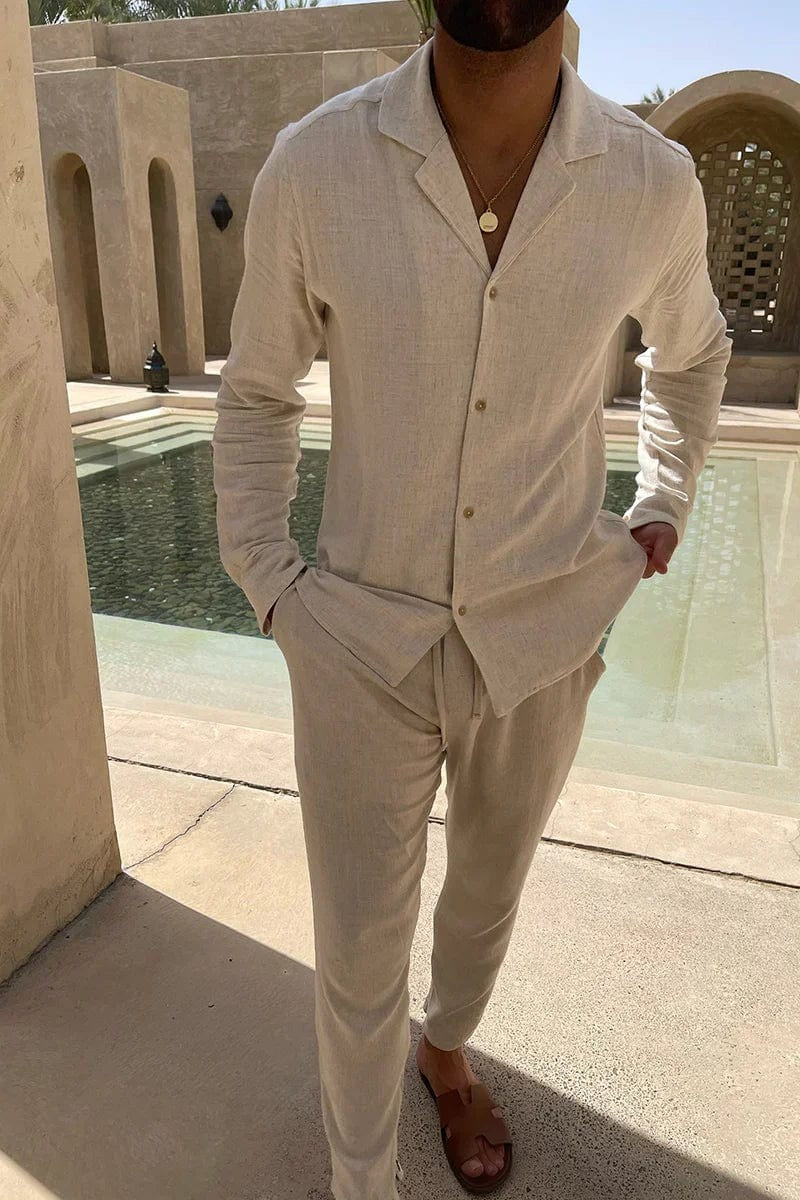 The Lisbon Linen Set – Summer Shirt &amp; Pants for Men
