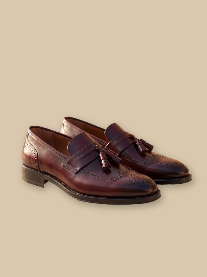 Isaac loafers in Red, studio - Gentlemens Manor