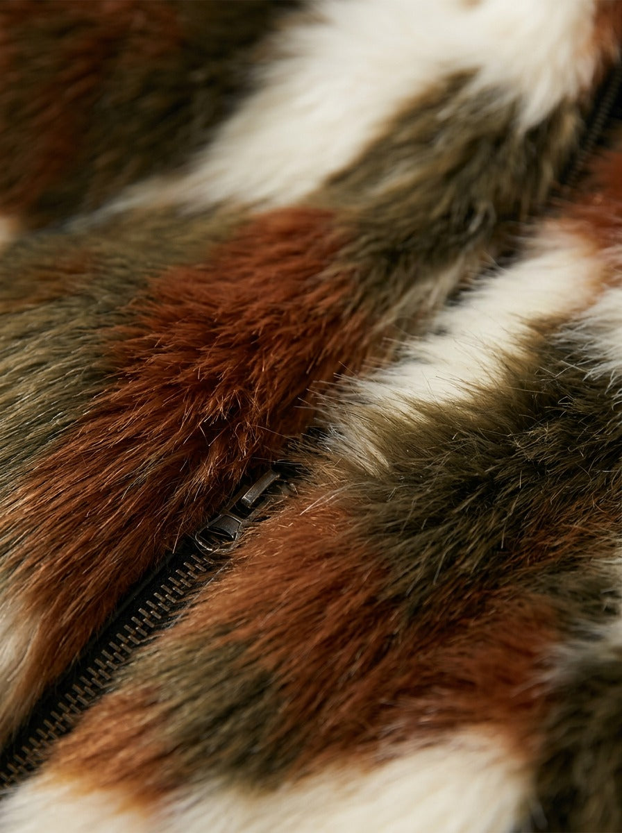 Jarvis faux fur jacket, fabric close up, Gentlemens Manor