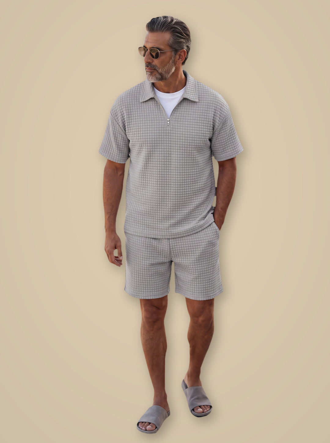 Jasper two piece set in Grey, studio - Gentlemens Manor