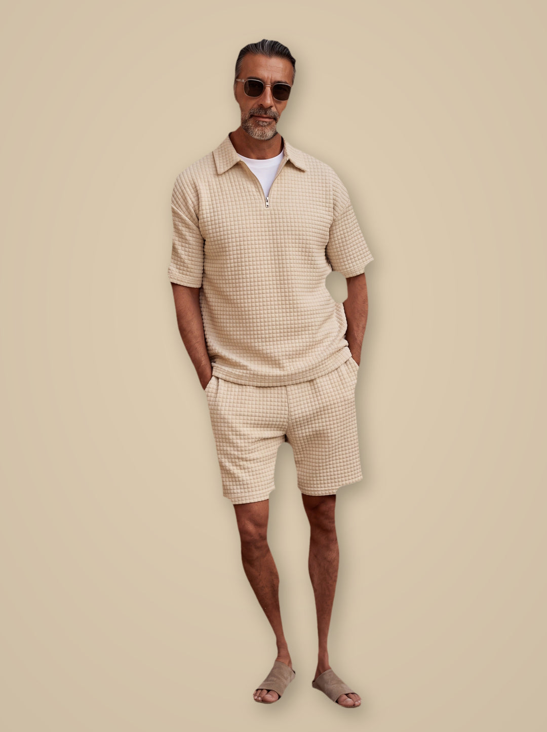 Jasper two piece set in Sand, studio - Gentlemens Manor