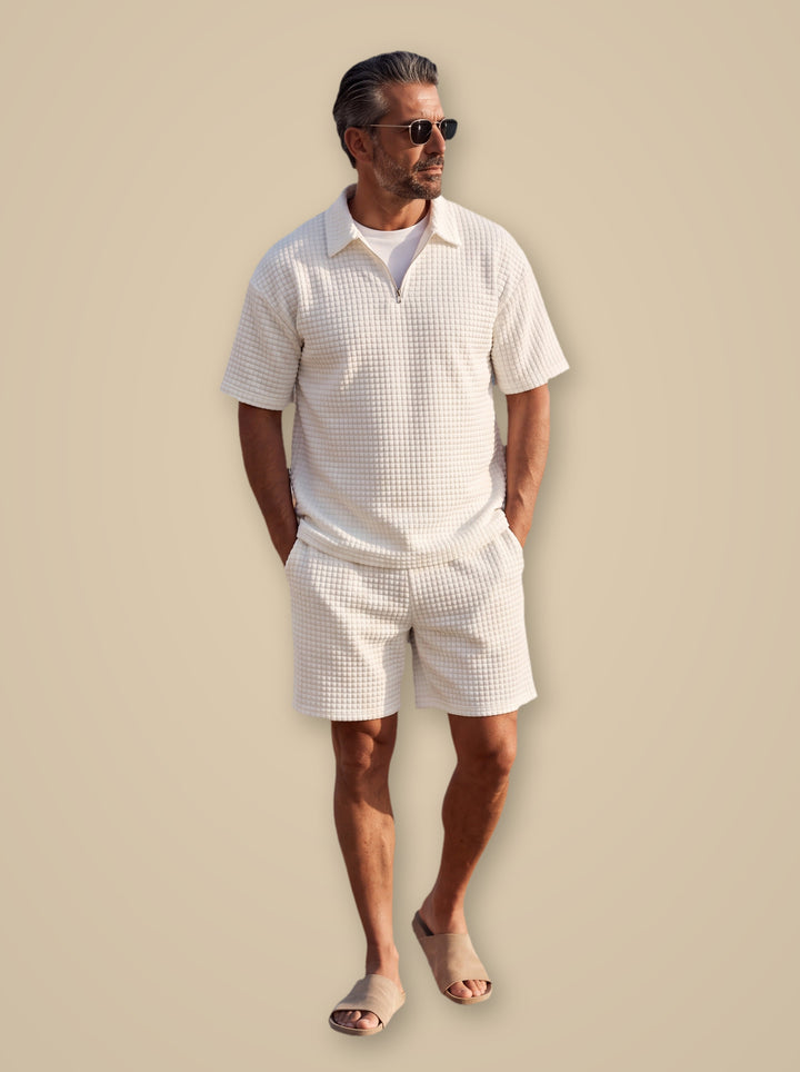 Jasper two piece set in White, studio - Gentlemens Manor