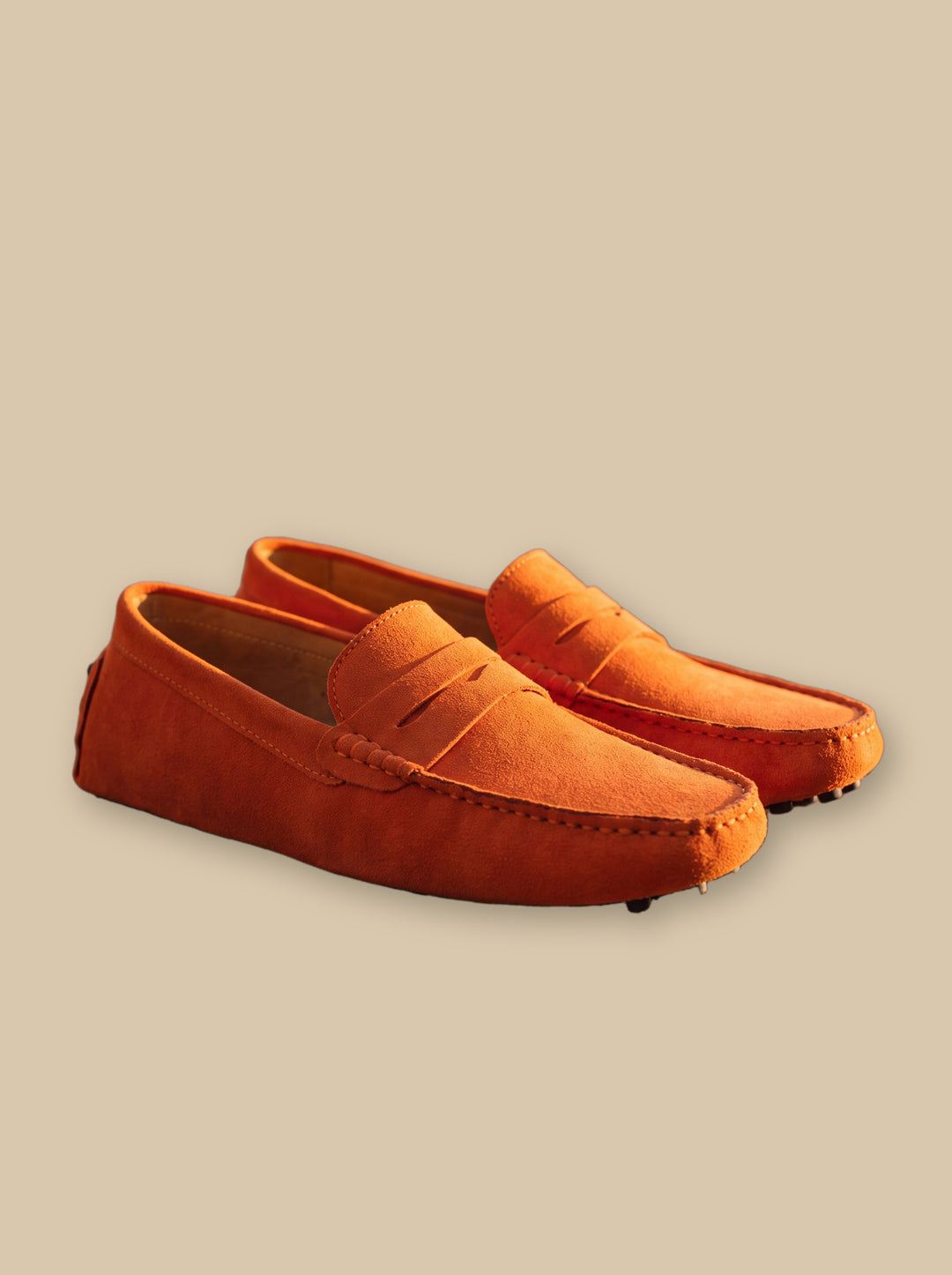 Jed loafers in Orange, studio - Gentlemens Manor