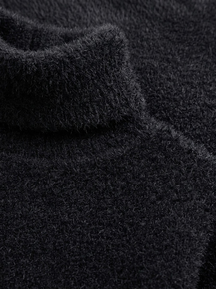 Jessop brushed knit turtleneck sweater, fabric close up, Gentlemens Manor