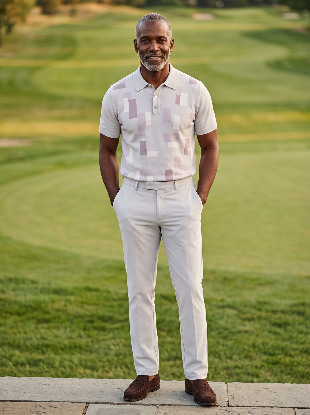 Joseph two piece set in Light Grey, lifestyle, Gentlemens Manor