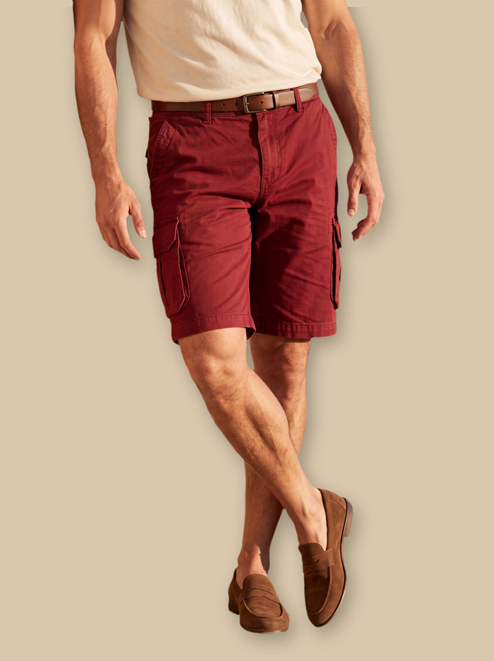 Keaton summer shorts in Red, studio - Gentlemens Manor