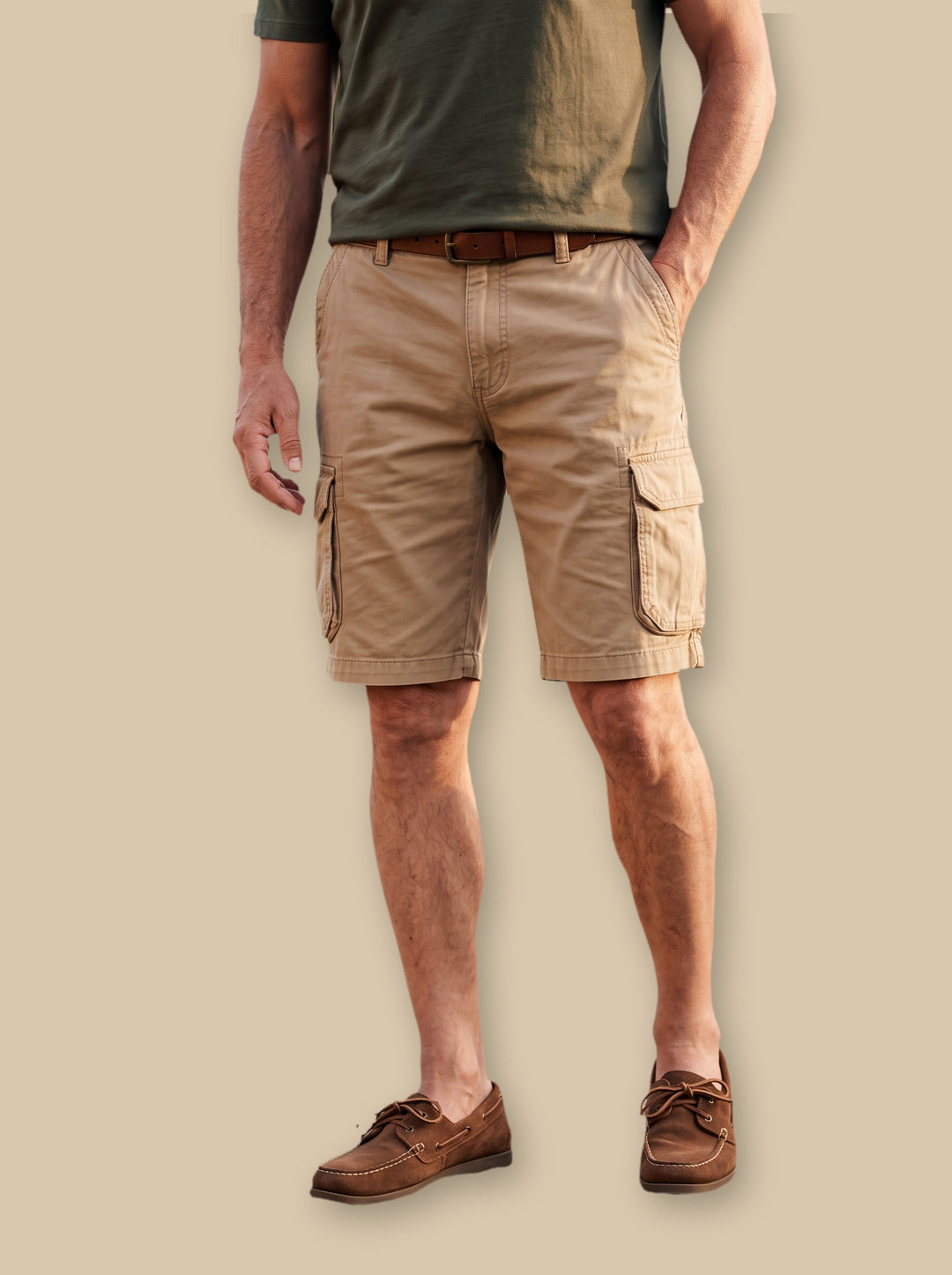 Keaton summer shorts in Sand, studio - Gentlemens Manor
