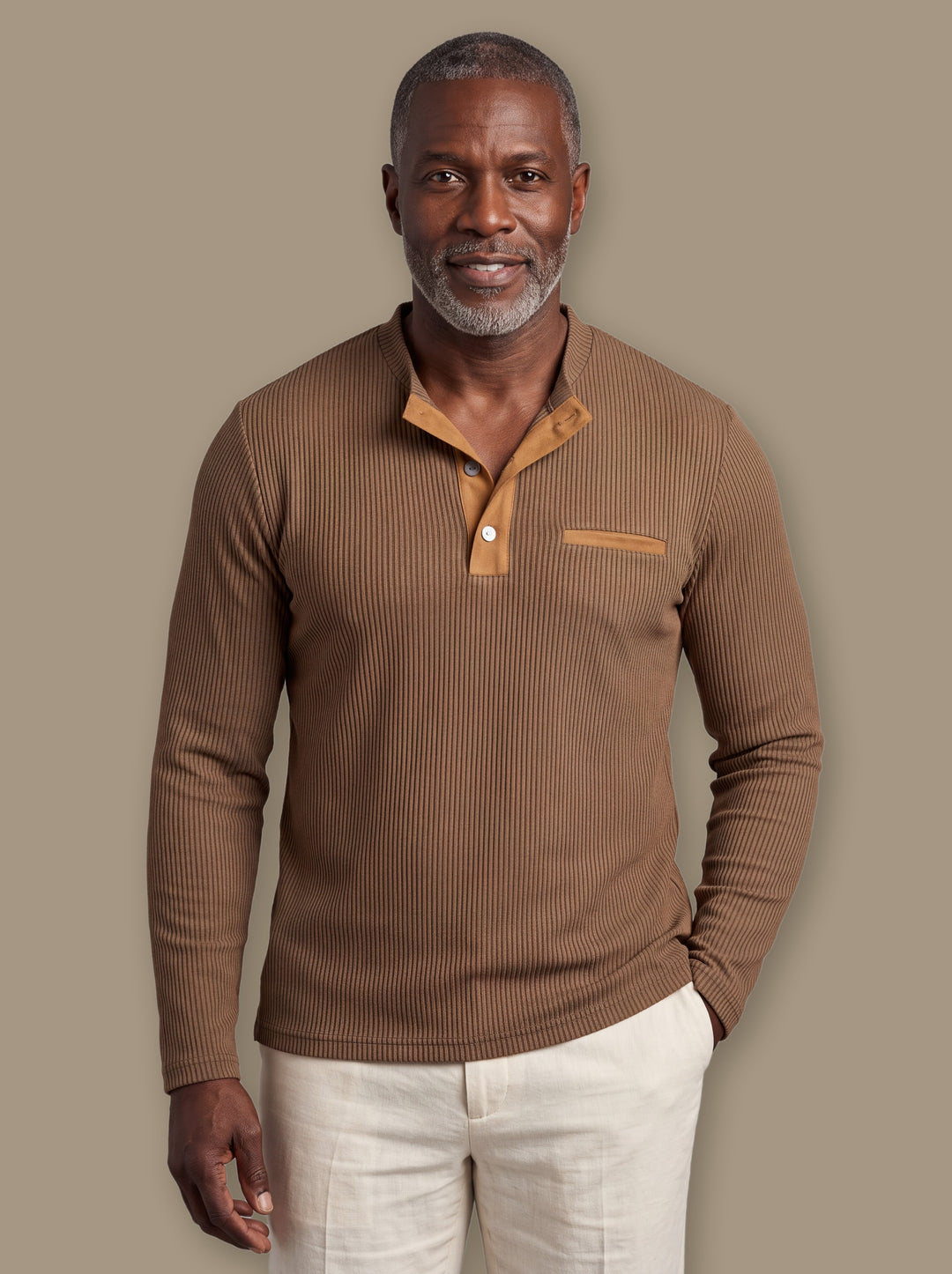 Kendall casual shirt in Brown, studio - Gentlemens Manor