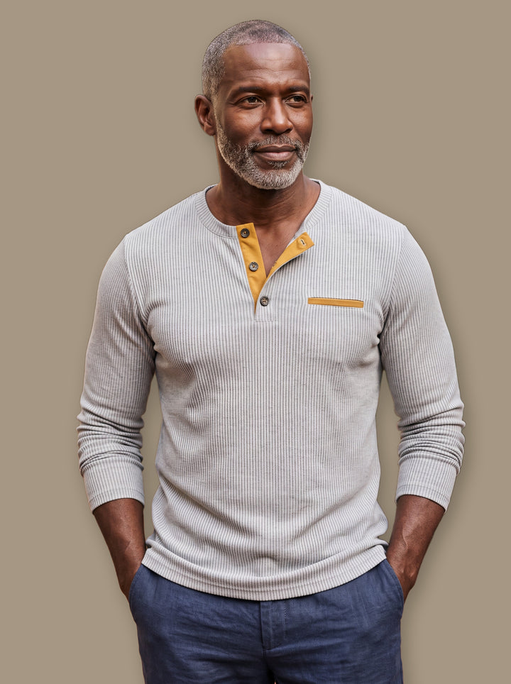 Kendall casual shirt in Light Grey, studio - Gentlemens Manor