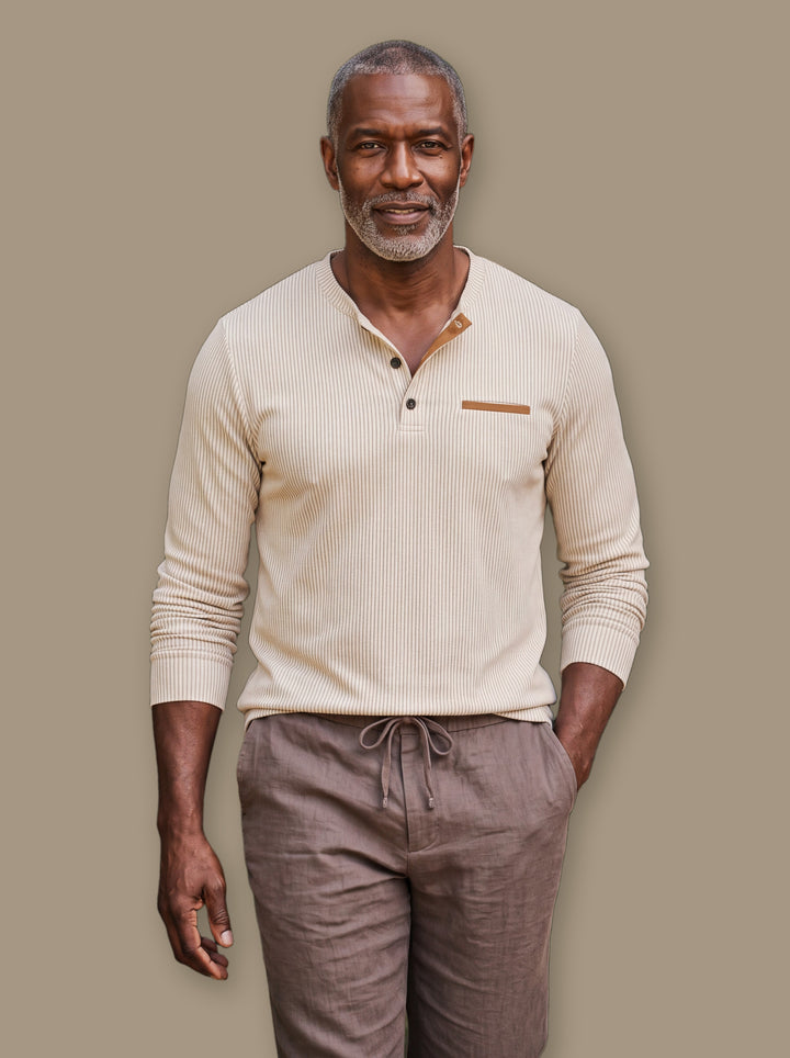 Kendall casual shirt in Sand, studio - Gentlemens Manor