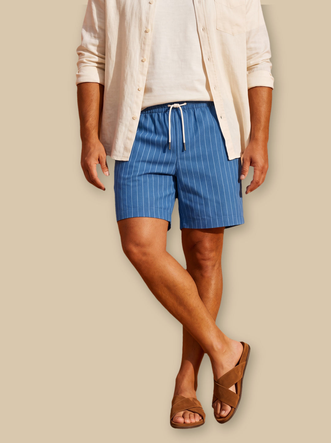 Kendrick summer shorts in Blue, studio - Gentlemens Manor