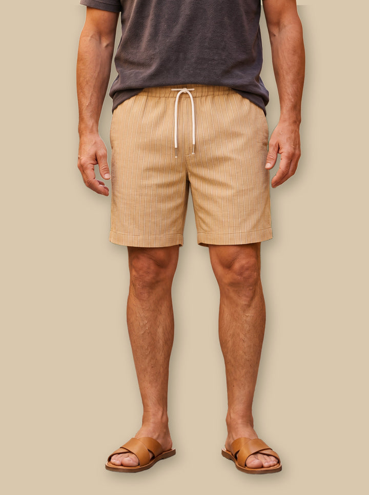 Kendrick summer shorts in Sand, studio - Gentlemens Manor