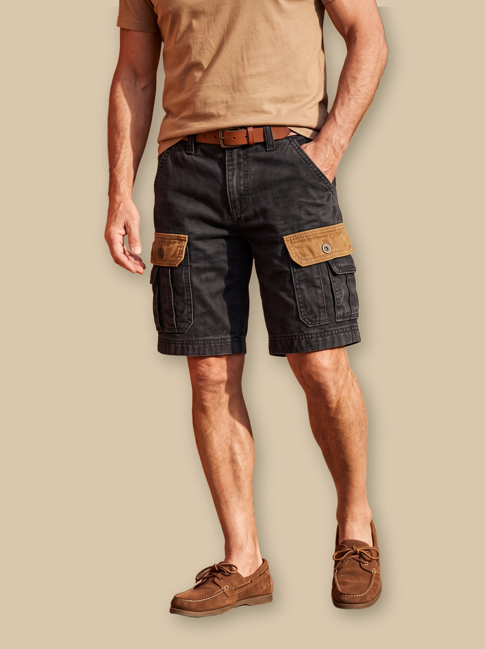 Kent summer shorts in Black, studio - Gentlemens Manor