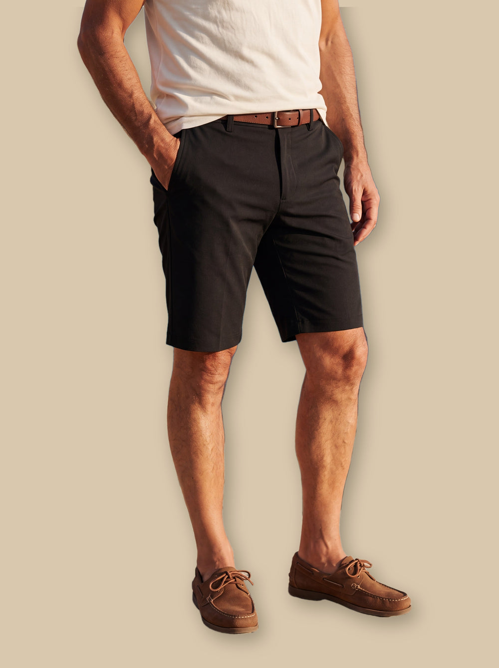 Kermit summer shorts in Black, studio - Gentlemens Manor