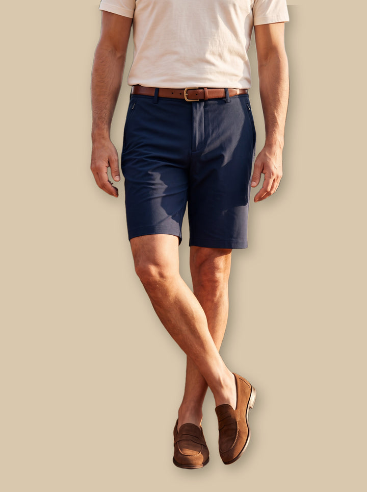 Kermit summer shorts in Navy, studio - Gentlemens Manor