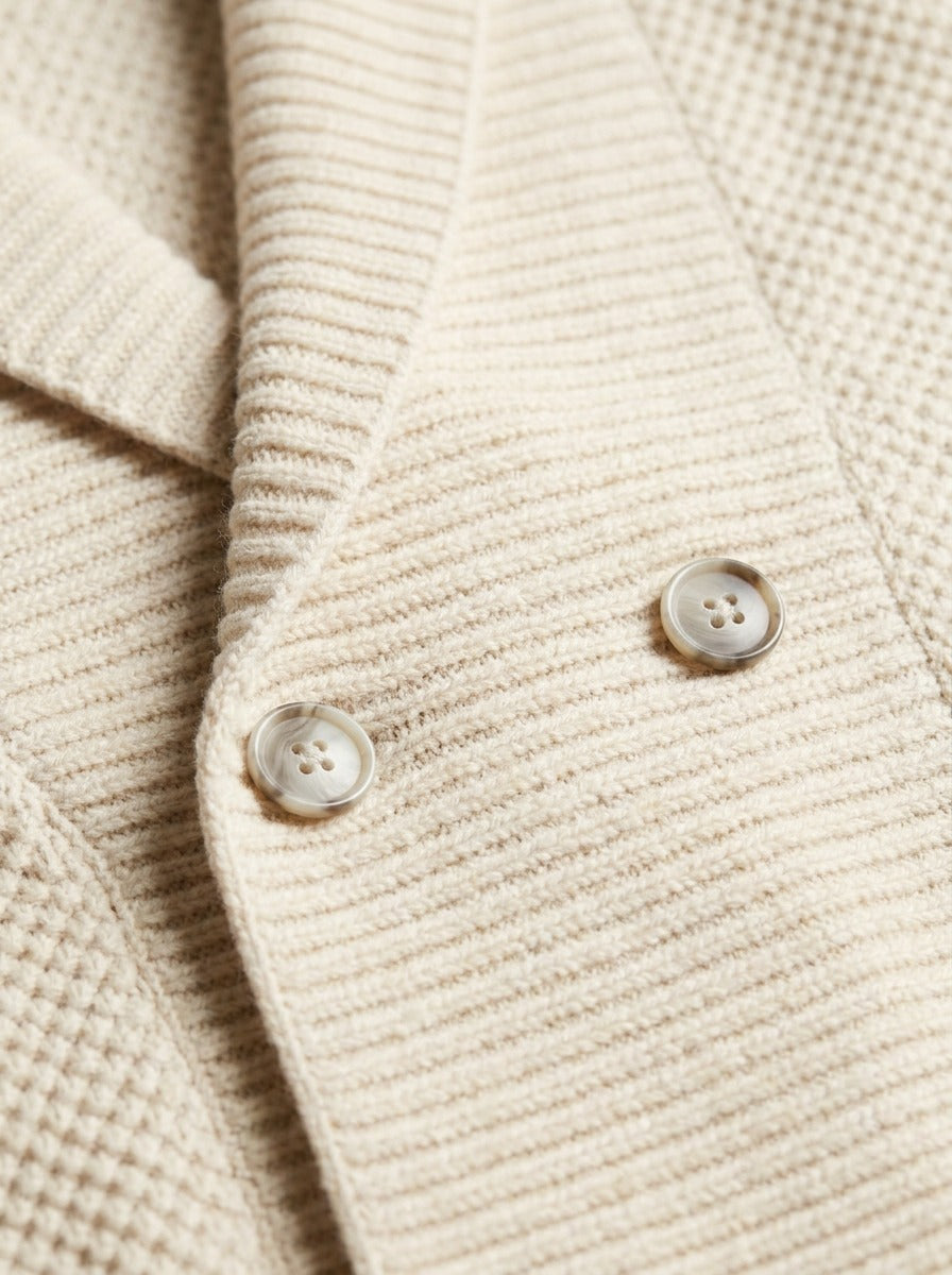 Kingsbury cardigan, fabric close up, Gentlemens Manor