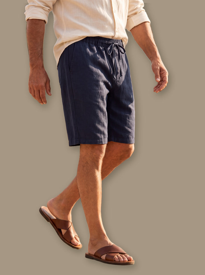 Kingsley beach shorts in Navy, studio - Gentlemens Manor