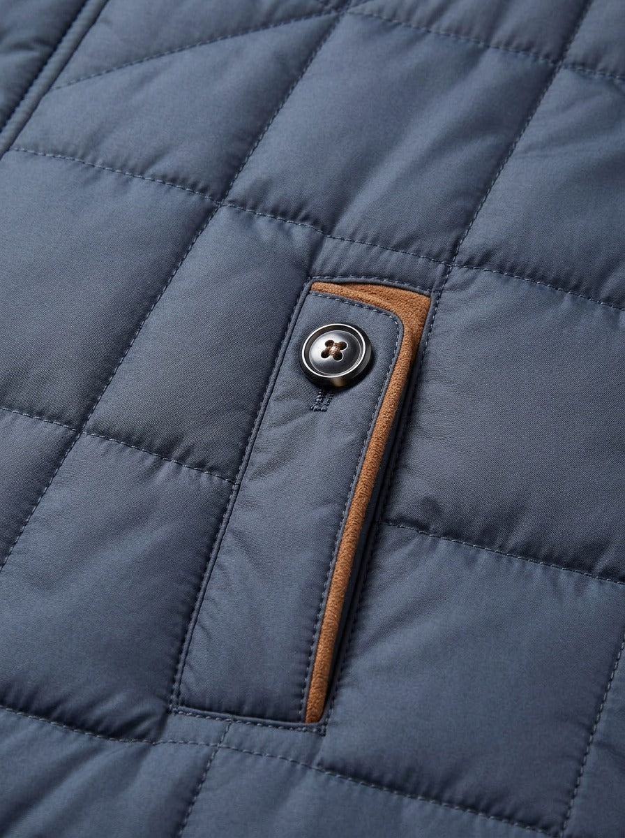 Kipling quilted winter jacket, fabric close up, Gentlemens Manor