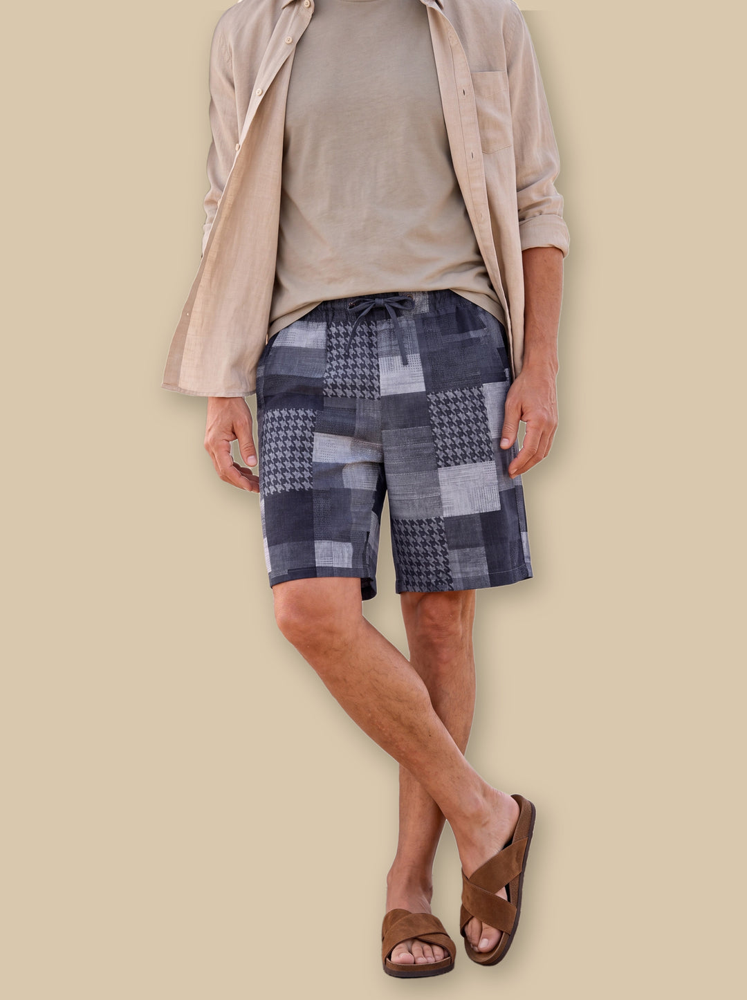 Kirby summer shorts in Blue, studio - Gentlemens Manor