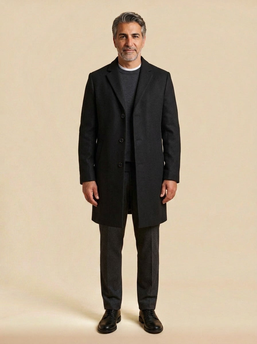 Kirkland coat in Black, studio, Gentlemens Manor