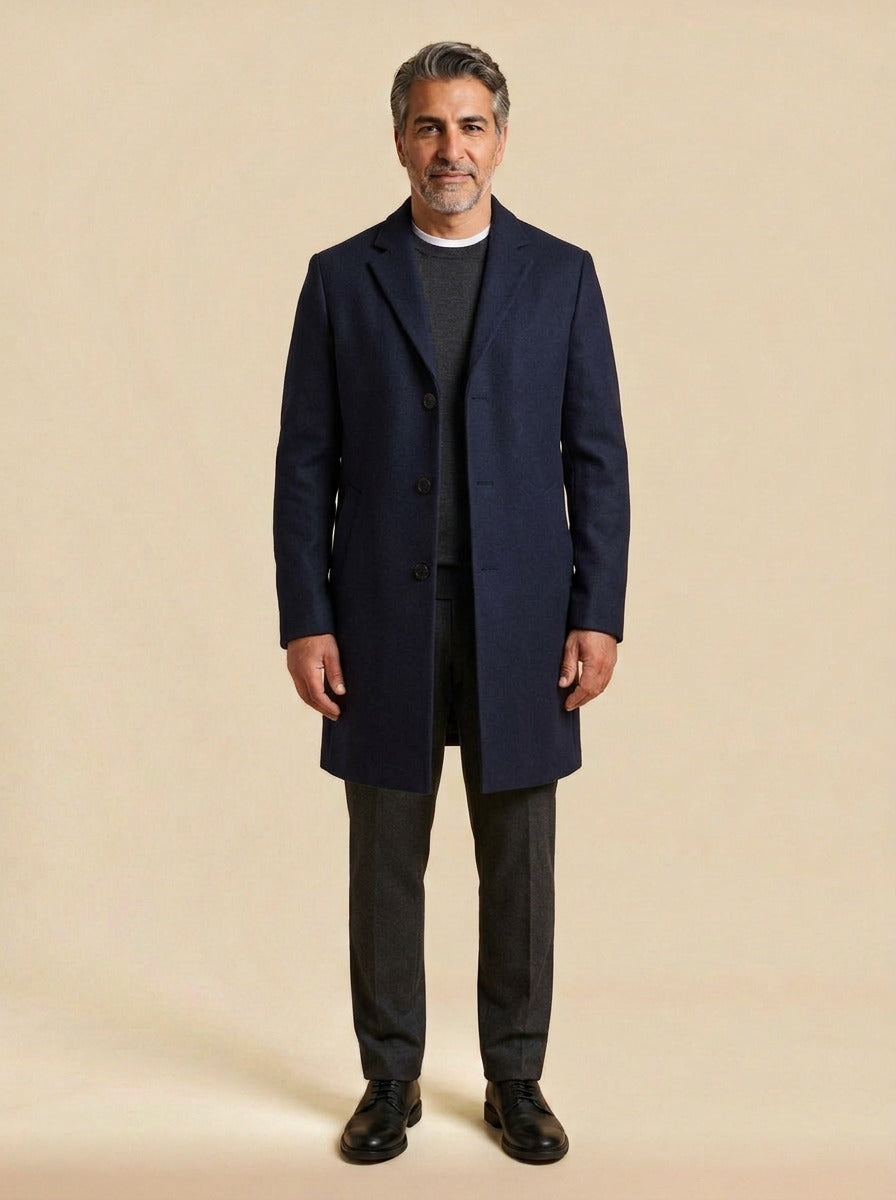 Kirkland coat in Navy, studio, Gentlemens Manor