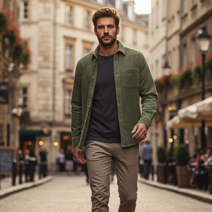 The Bergamo Men’s Casual Long Sleeve Shirt