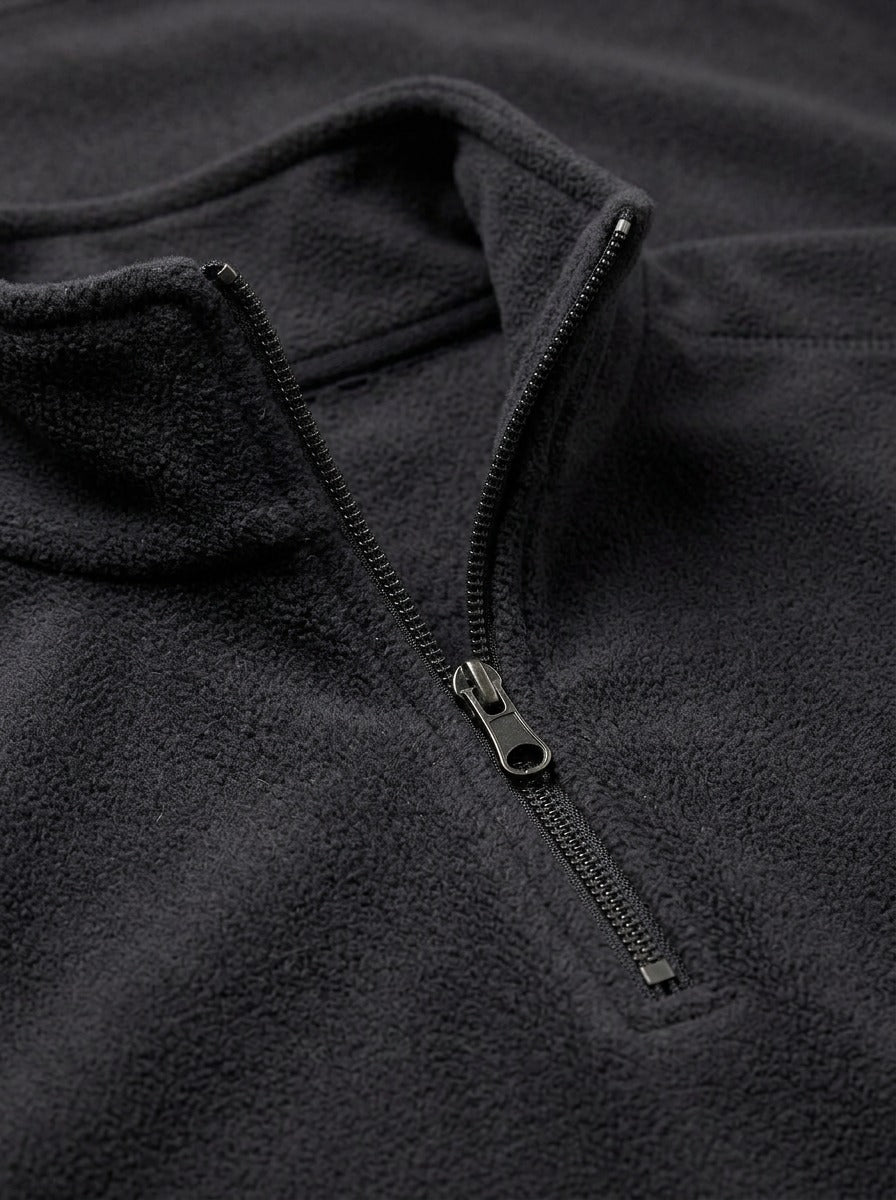 Lambert fleece half zip pullover, fabric close up, Gentlemens Manor