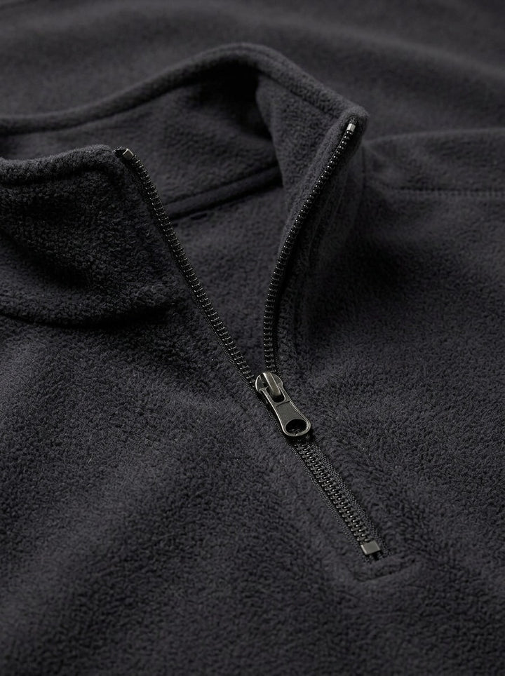Lambert fleece half zip pullover, fabric close up, Gentlemens Manor