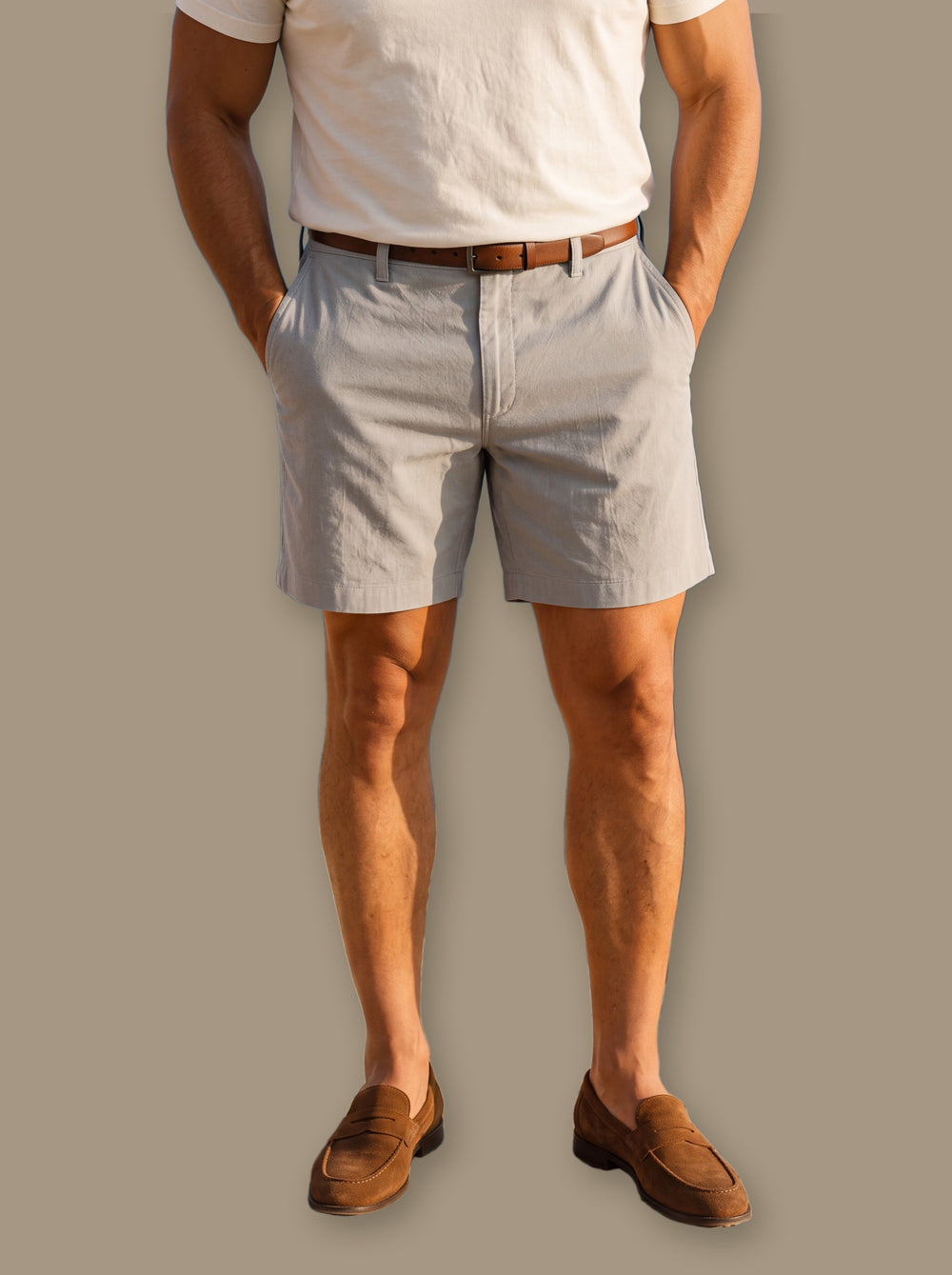 Lance summer shorts in Grey, studio - Gentlemens Manor