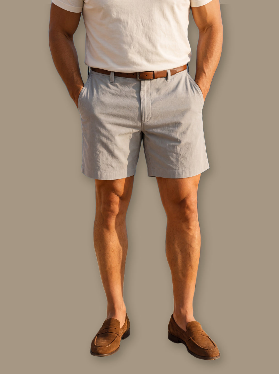 Lance summer shorts in Grey, studio - Gentlemens Manor