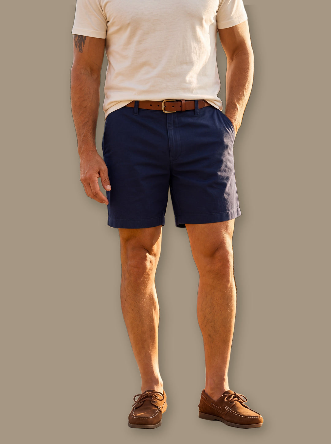 Lance summer shorts in Navy, studio - Gentlemens Manor