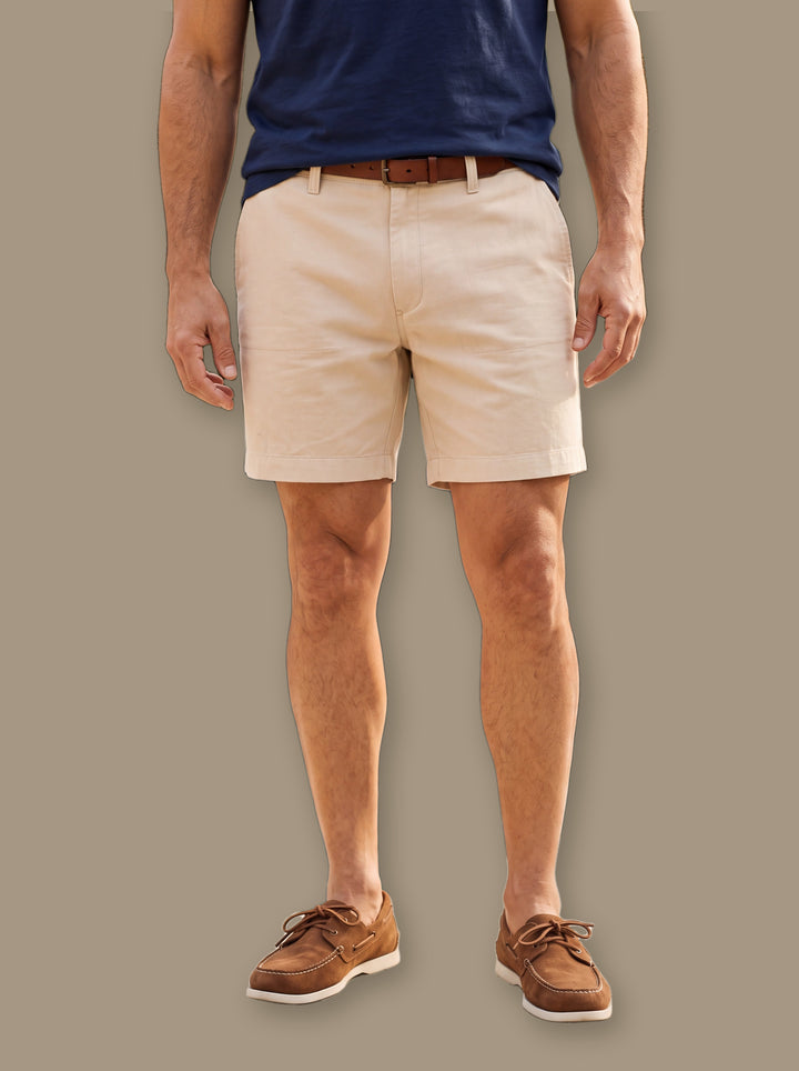 Lance summer shorts in Sand, studio - Gentlemens Manor