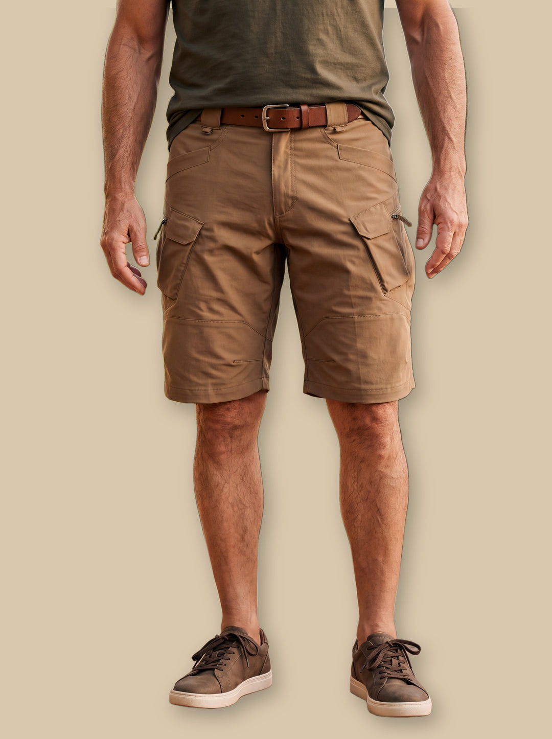 Landon summer shorts in Brown, studio - Gentlemens Manor