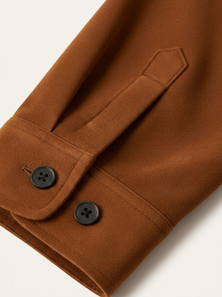 Langford suede look overshirt, fabric close up, Gentlemens Manor