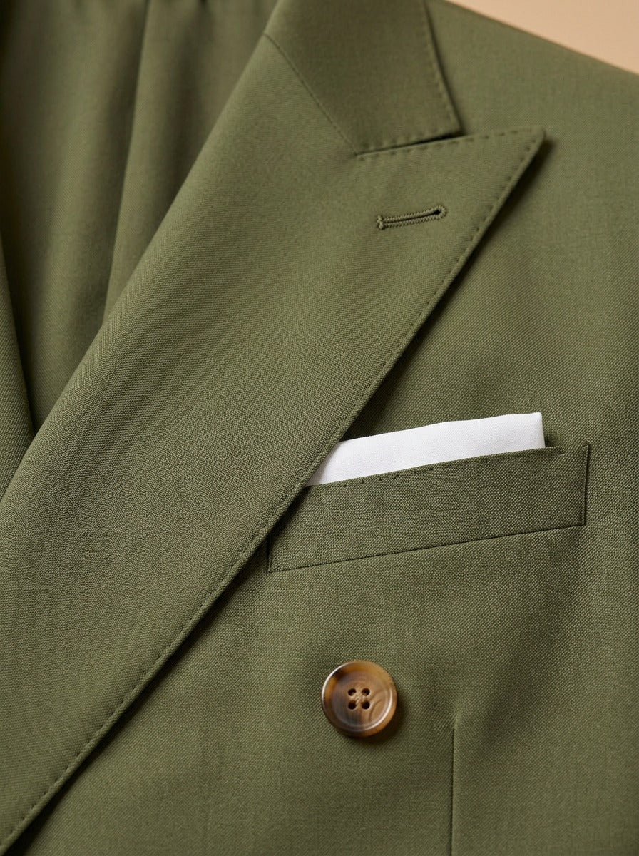 Langley double breasted suit, fabric close up, Gentlemens Manor