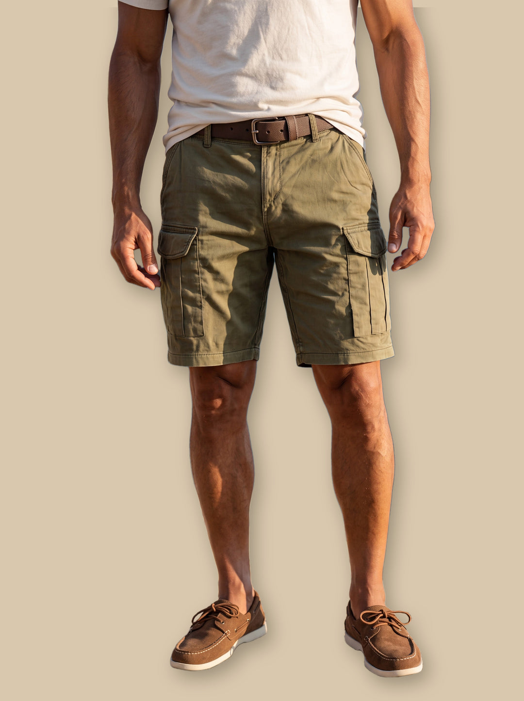 Langston summer shorts in Olive, studio - Gentlemens Manor