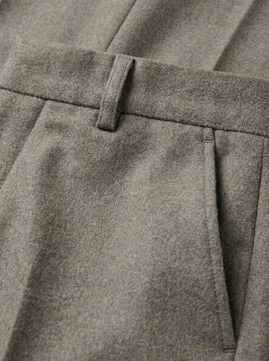 Lansing brushed trousers, fabric close up, Gentlemens Manor