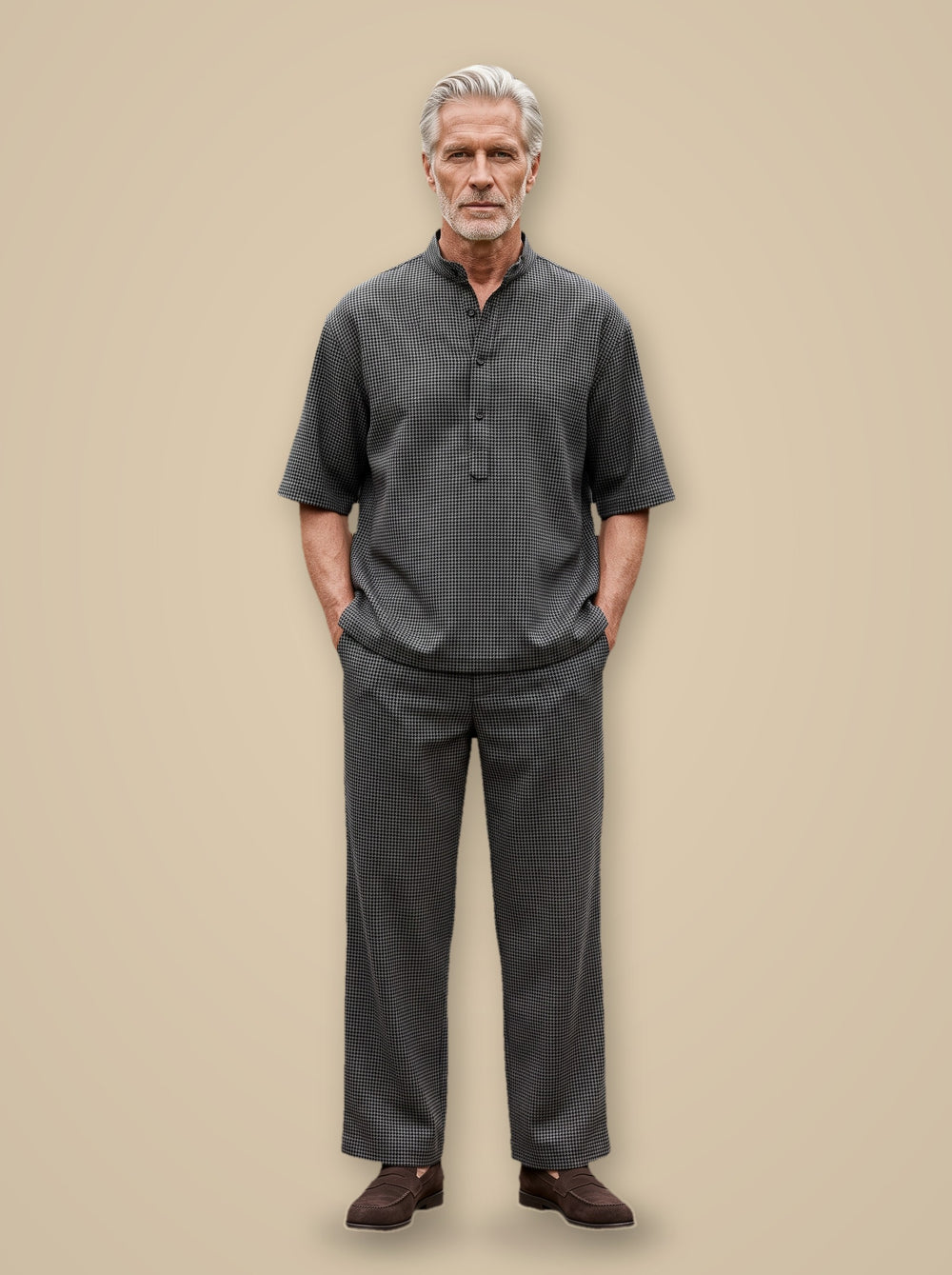 Lawrence two piece set in Black, studio, Gentlemens Manor