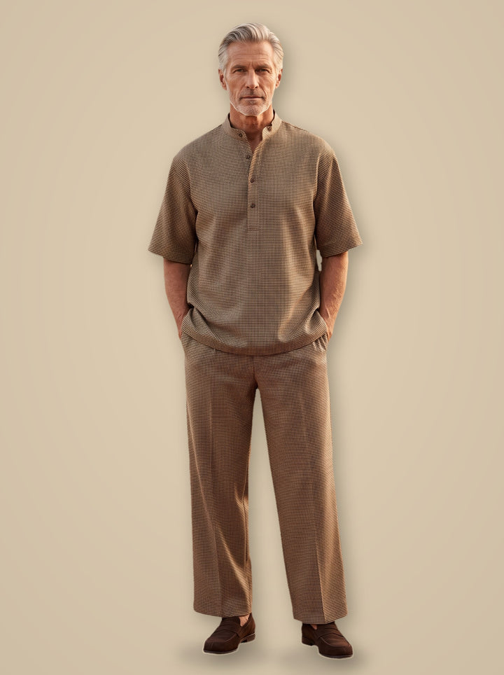 Lawrence two piece set in Brown, studio, Gentlemens Manor