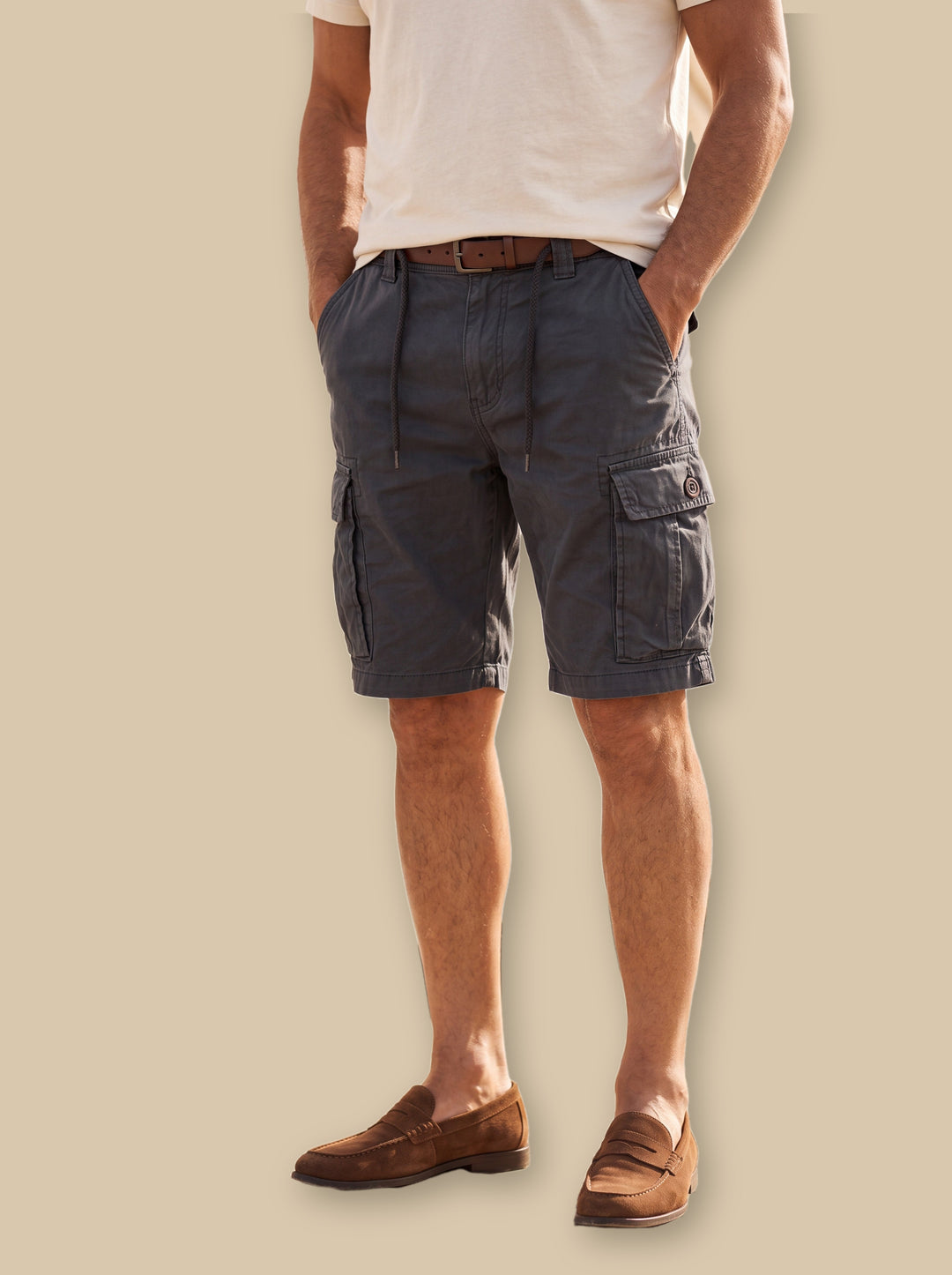 Lawson summer shorts in Grey, studio - Gentlemens Manor